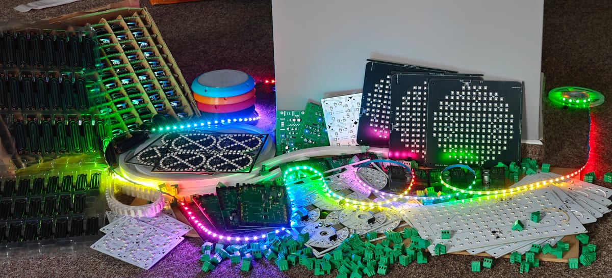 Glowing LED components